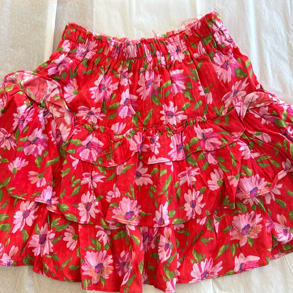 LoveShackFancy Corbett Mini Skirt